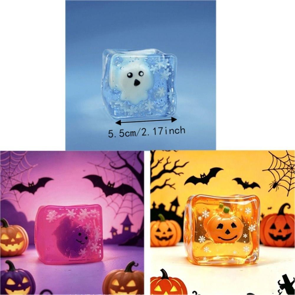 Cartoon Halloween Squeeze Toy Ghost Pumpkin Slow Rebound Toy Halloween Pinch Music Halloween Prank
