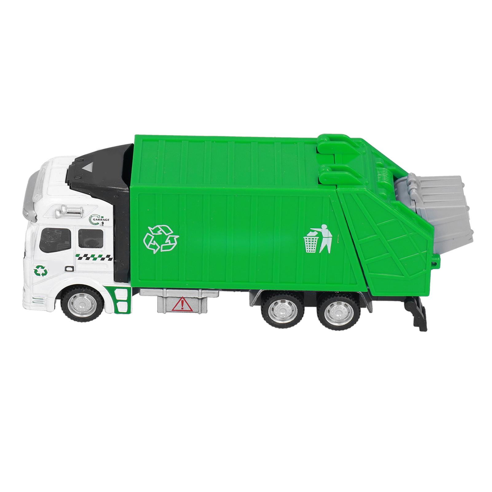 1:48 Игрушечный мусоровоз с инерционным механизмом, сплав, пластик, транспортные средства для доставки мусора, игрушки, украшение для мальчиков