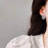 Fashion Blue gravel ear stud Earrings for Women Wedding Party Classic Jewelry Geometry Metal Earrings