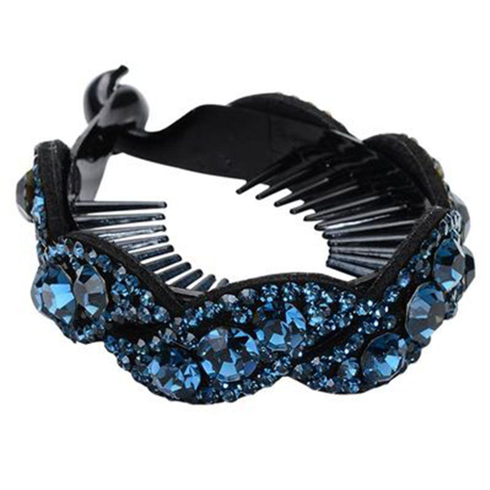 Barrettes Rhinestone Women Hair Claws Hairpin Leaves Shape Headwear