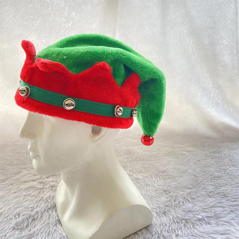 Festive Red & Blue Elf Bell Hat for Christmas Parties & Masquerades