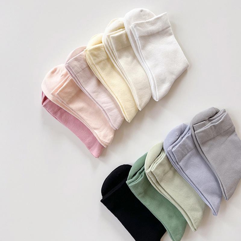 Chaussettes Respirantes Mi-Mollet en Coton pour Femmes - Absorbantes la Sueur, Anti-Boulochage, Non Comprimantes, Idéales pour le Post-Partum