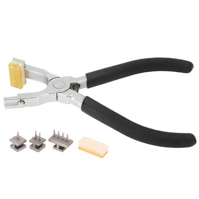 Stitching Hole Punch Stainless Steel Flat Mouth Prong Chisel Pliers Leather Hand Tool