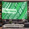 Celtic FC Personalisierte Wandteppich Unterstützung Benutzerdefinierter Name, Wandkunst Heimdekoration
