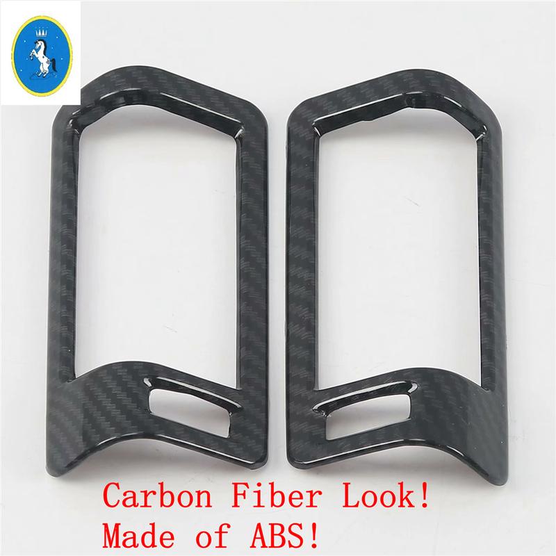 Pillar B Air Condition AC Outlet Vent Frame Cover Trim For Volvo V90 Cross Country S90 2017 - Carbon Fiber Matte Accessories