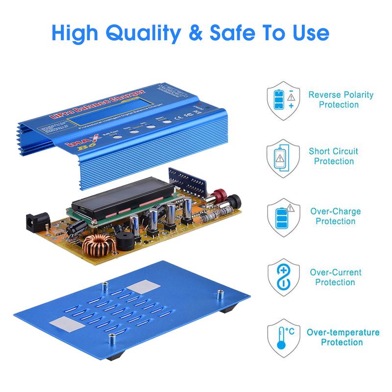 IMAX B6 80W Multi-function Charger For Lipo Li-ion LiFe NiMh Ni-Cd PB Battery RC Balance Discharger 15V 6A Adapter Optional