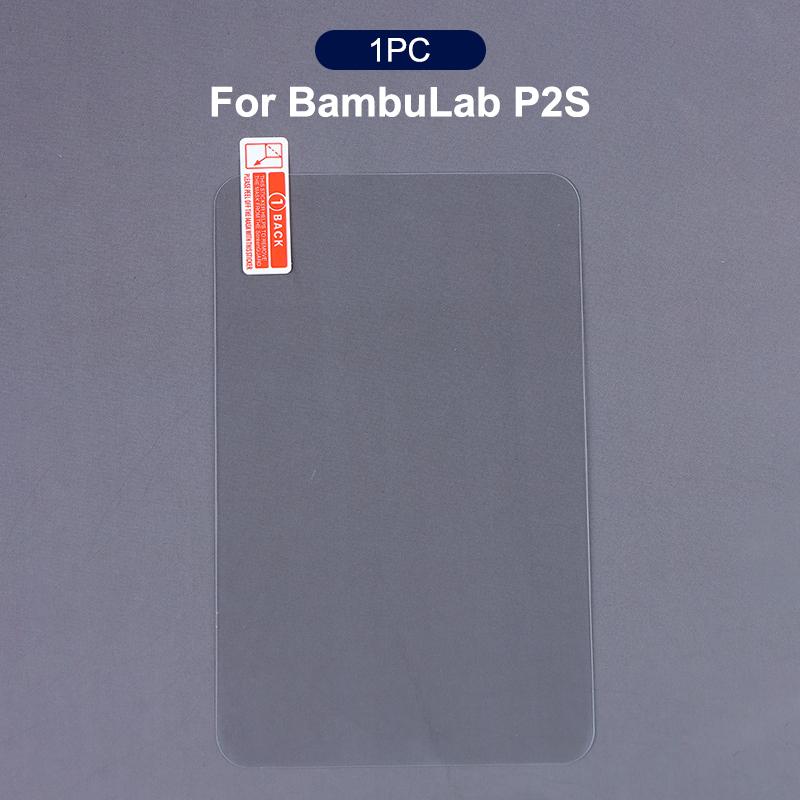 NEW 1/2Pcs Tempered Glass Film HD Screen Protector For BambuLab P2S H2S H2D H2C For 3D Printer Screen Protection Accessories