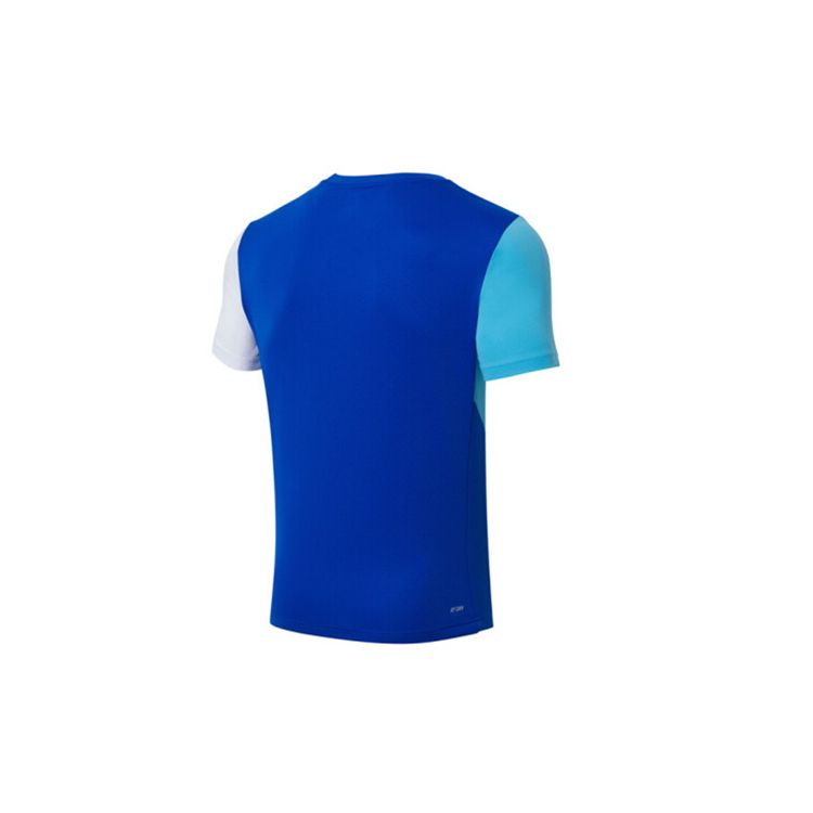 Li Ning Badminton Series Striped Quick-Dry Breathable Short Sleeve Solid Color Shorts Casual Sports Set Men Sports Set AATT033-2