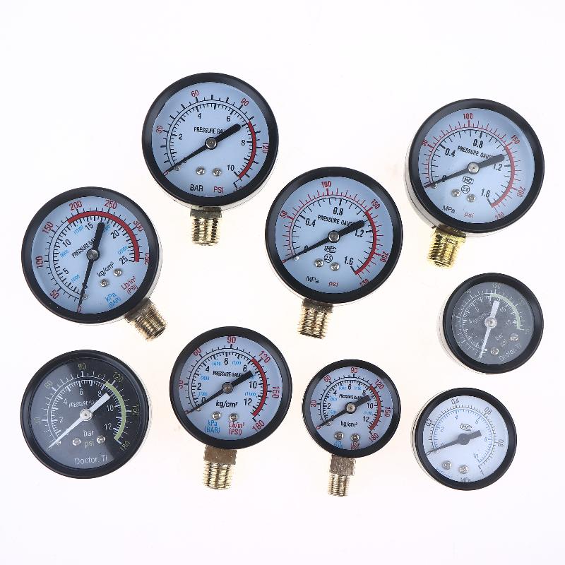 1Pcs Metal 0-25Bar 0-10Bar 0-12Bar Hydraulic Fluid Measuring Instrument Air Compressor Pressure Gauge DIY Accessories
