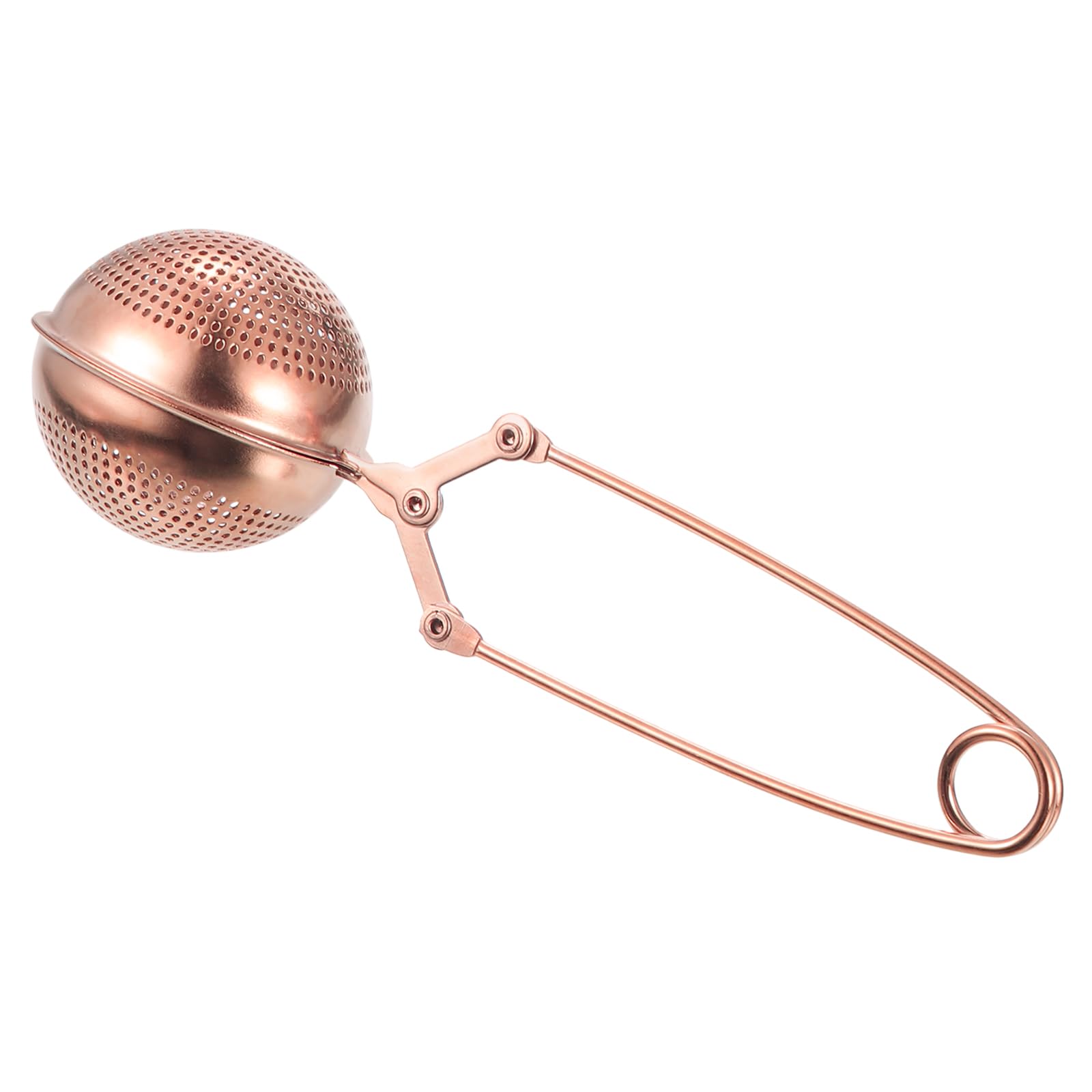 

uxcell 1-Piece Snap Tea Ball Infuser with Handle, Loose Tea Steeper, Stainless Steel Tea Strainer for Loose Leaf Tea, Rose Gold