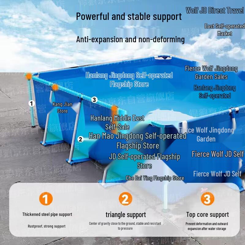 Hanlang Large Rectangular Outdoor Frame Swimming Pool