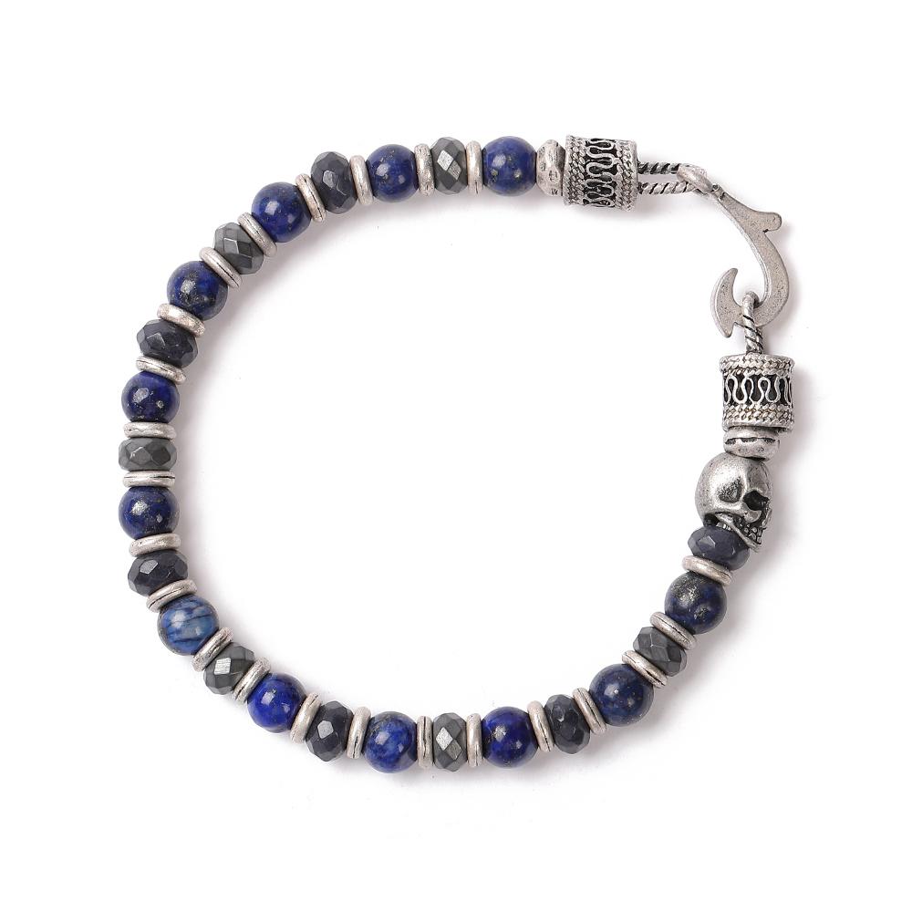 Qoocobb Lapis Lazuli & Agate & Hematite Mix Gemstone Bracelet Gemstone Classic-29