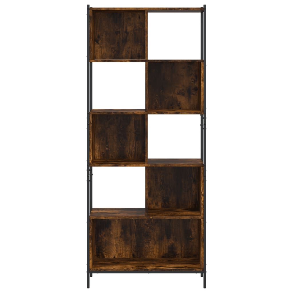 Vidaxl Regał, Przydymiony Dąb, 72X28X172 Cm, Materiał Drewnopochodny