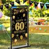 Black Gold Flag Door Hanging Banner 18th 30th 40th 50th Birthday Party Decorations Adult 30 40 50 60Year Birthday Party Supplies