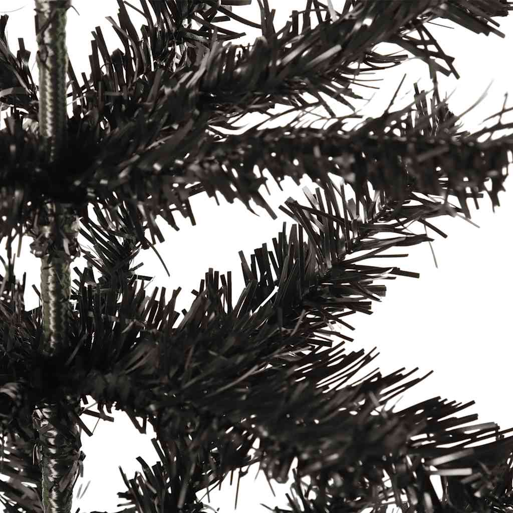 vidaXL Schlanker Weihnachtsbaum Schwarz 150 cm