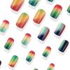 Square Press On Nail Gradient Designs Fake Nail Glues On Nail Artificial Acrylic Nail 24pcs Stick On Nail for Women