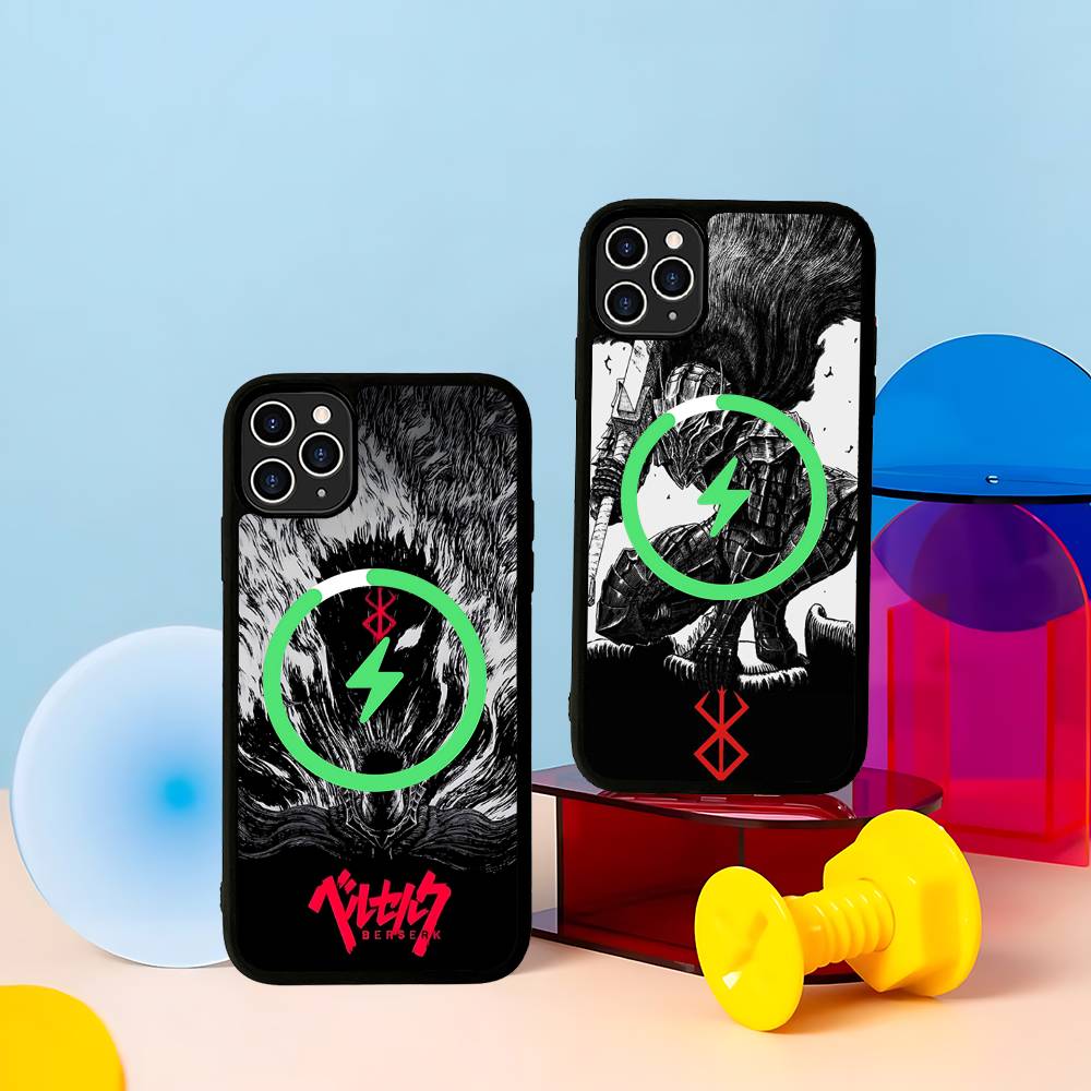 Berserk Guts Gorące Etui na Telefon Anime Dla iPhone 13 14 15 11 12 16 17 Pro Max Plus Dla Magsafe Magnetyczna Obudowa