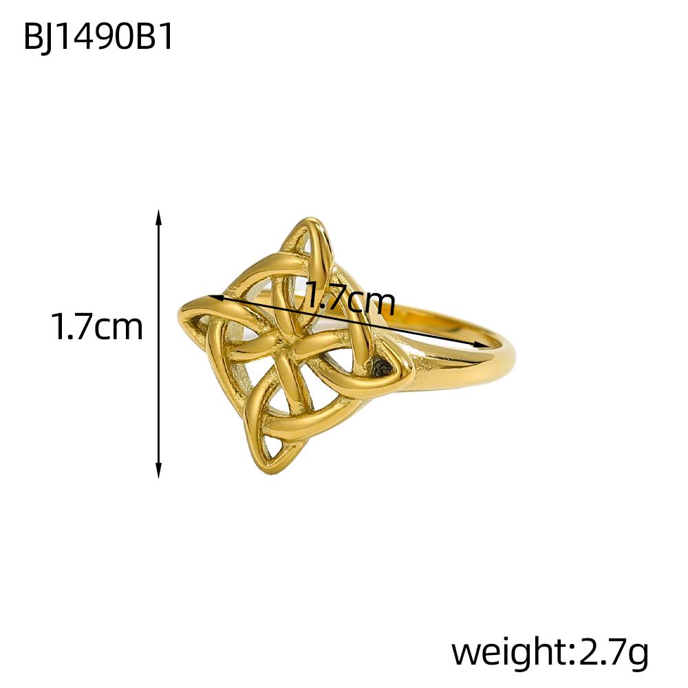 CARLIDANA New Chunky Rings Waterproof Non Tarnish Chunky Heart Stainless Steel Big Gold Plated Open Geometric Rings for Women