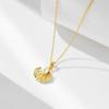 Mlluki 925 Sterling Silver 14K Gold Plated Shell Pearl Necklace for Women