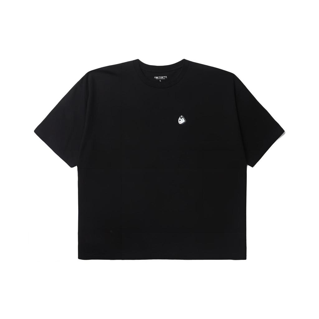 Carhartt WIP Urban Basic Ice Hockey Pattern Loose Fit Printed T-Shirt Men tops Black CHXTES231038K-BKX