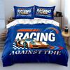 Racing Car Against Time Design Bedding Duvet Cover Set Duvet Cover Pillowcases  (1*Duvet Cover 2*Pillowcases, without duvet insert)