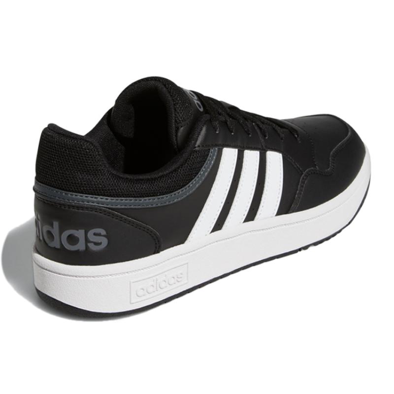 adidas Hoops 3.0 Low Schwarz Weiß gestreifte Sneaker GY5432