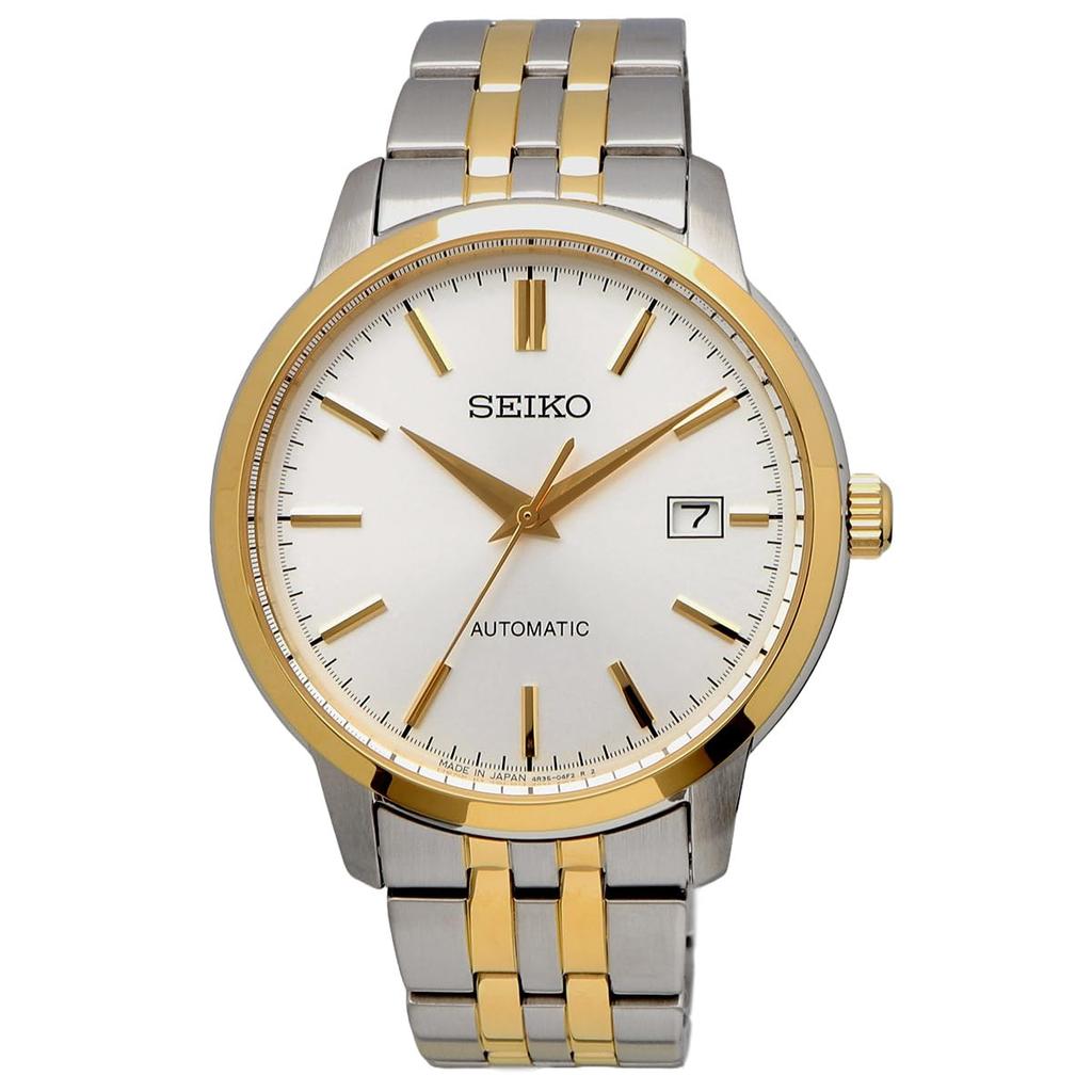 SEIKO Automatic Watch Made in Japan SRPH92 Silver x Gold Combination Overseas [Seiko] Men's Model, Silver/Gold [Used]
