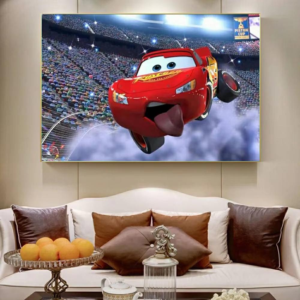 Disney Cartoon Car Crafts Kit Square Puzzle Artificial Diamond Painting 5d Art Mosaic Stitch Decor House Pixel Room Home Large