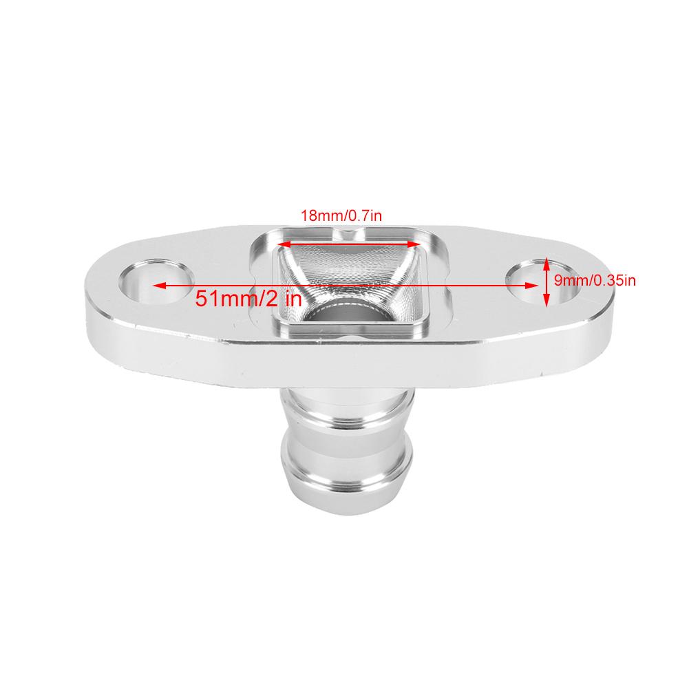 18mm Billet Turbo Oil Drain Return Flange Adapter for T3 T4 T3T4 T70 T04E Turbine