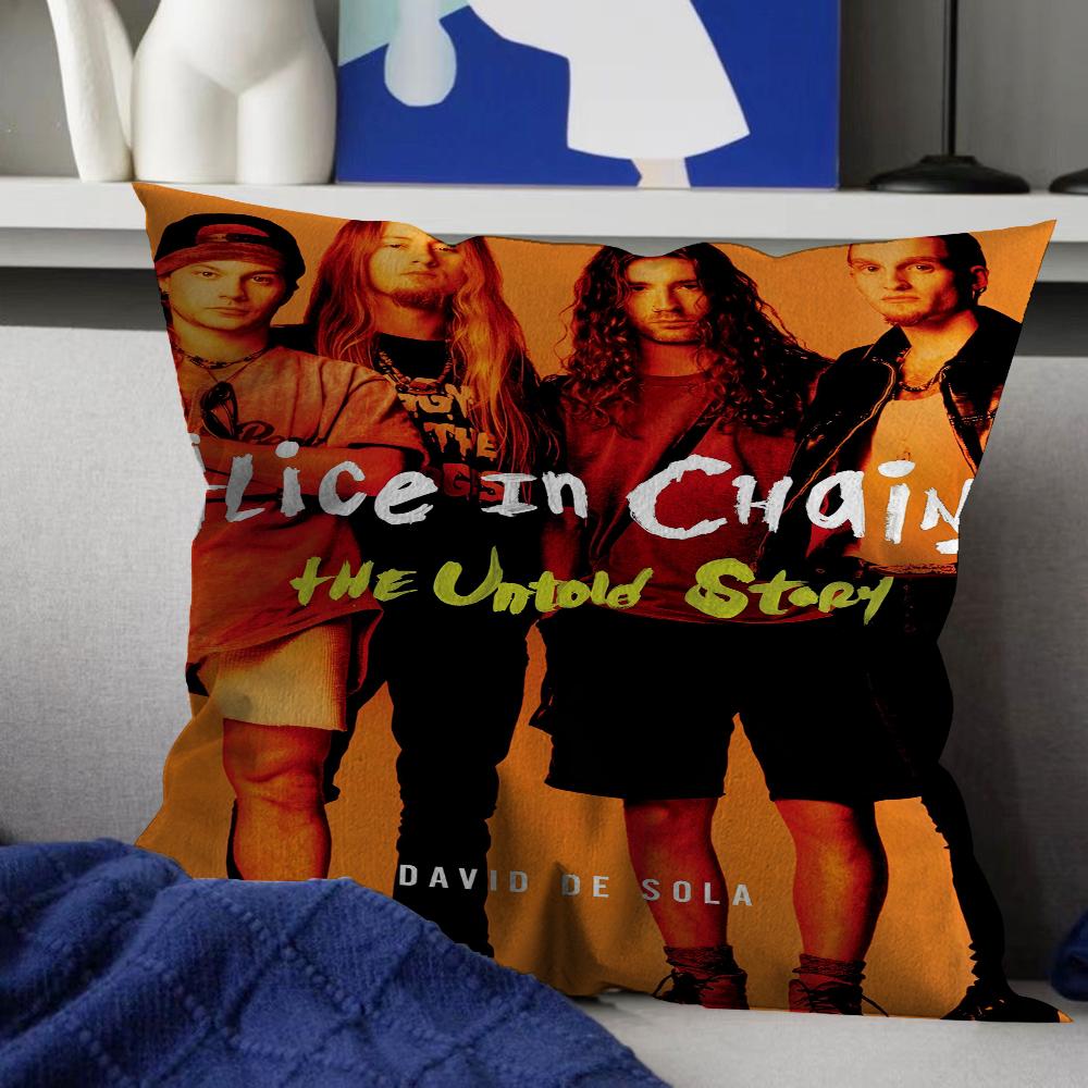 Alice In Chains Pillow Cover for Bedroom Room and Living Room Sofa Decorative Cushion Cover