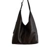 Retro high-end bucket bag women's 2025 new fashionable solid color simple shoulder armpit bag versatile commuter bag