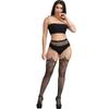 New Anti-hook Fishing Net Sexy Transparent Four-sided Hollow Women's Pantyhose Open Female Garter Socks Jacquard Garter Belt