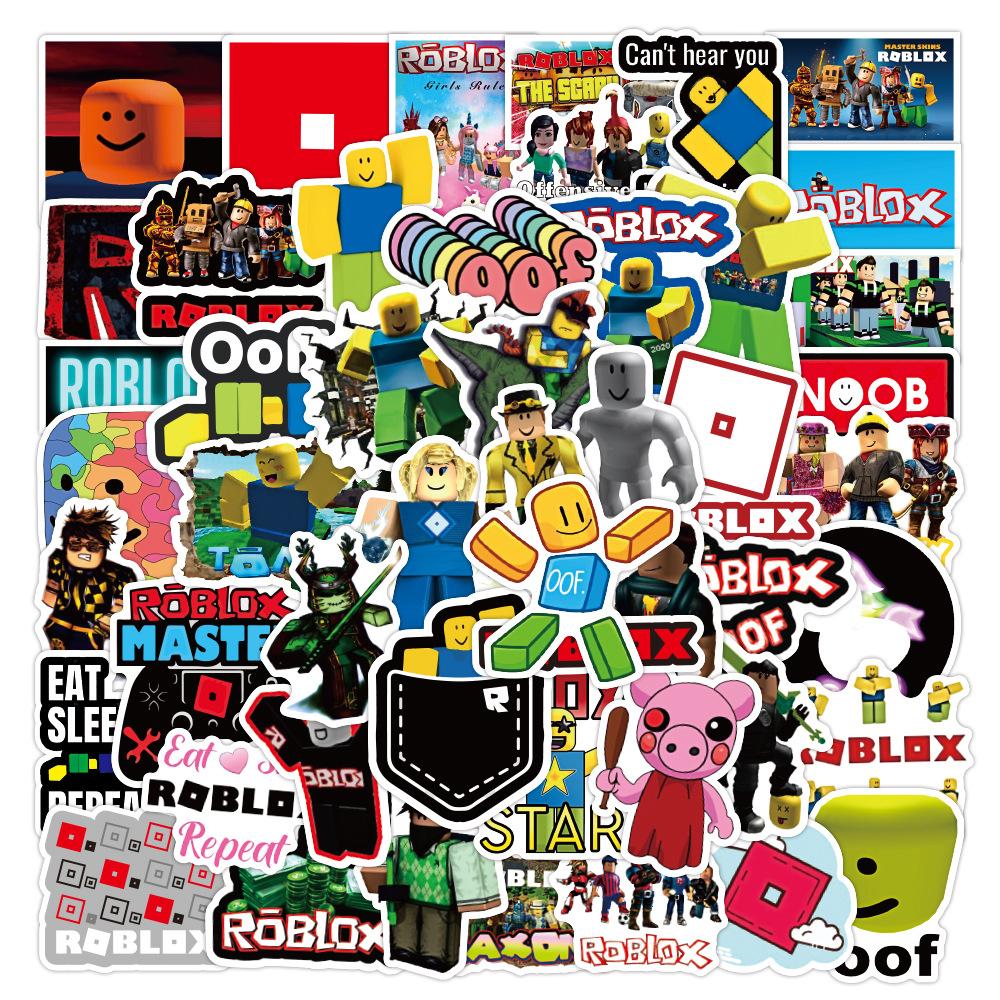 Roblox New Hot Stickers 50 Pcs Waterproof Creative Classical Cartoon Decals For Luggage Laptop Skateboard Fridge Kids Game Fans