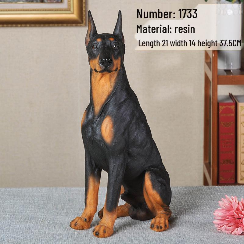 Cross-border Courtyard Doberman Resin Ornament Craft.