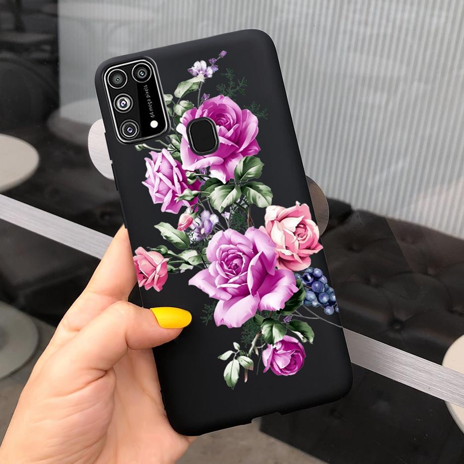 For Samsung Galaxy M31 Case SM-M315F Cute Bear Cartoon Painted Cover Phone Case For Samsung M31 M 31 GalaxyM31 Bumper Soft Funda