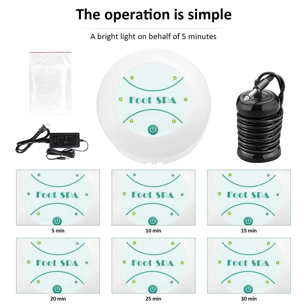 Tina de Baño para Pies Desintoxicación Iónica Personal para el Hogar Máquina Limpiadora Spa Relajante Refrescante Enchufe UK Máquina Desintoxicación de Pies Spa