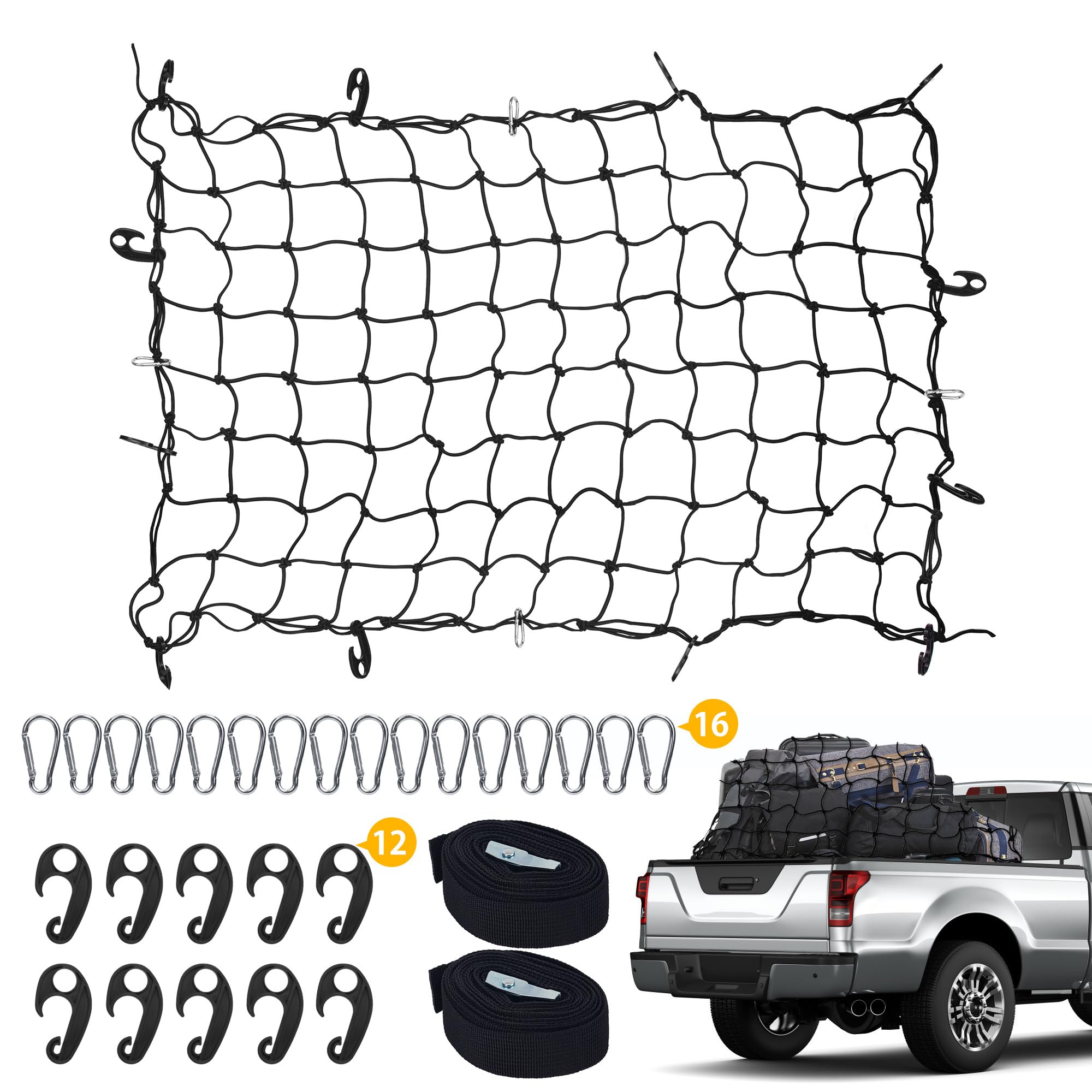 

gomura Cargo Net, Car Carrier Net, 70.9 x 47.2 inches (180 x 120 cm), 180 x 120cm