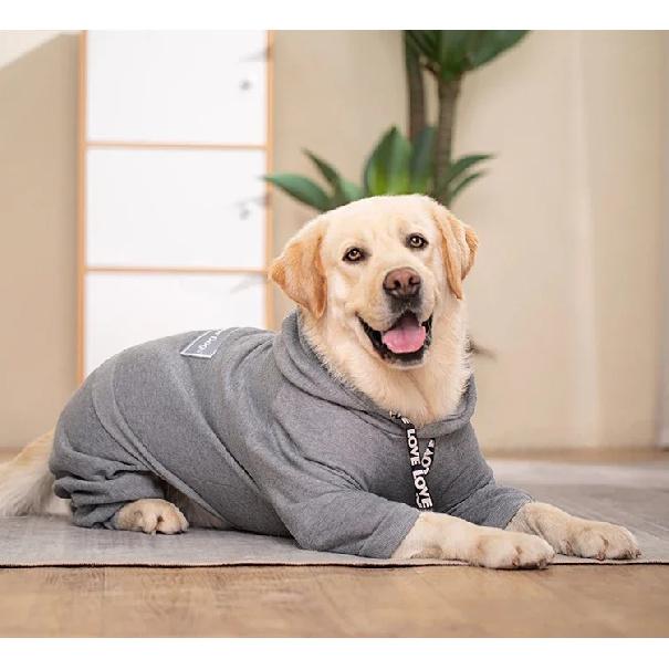 Herbst-/Winterkleidung für große Hunde, Kapuzenpullover, sportliche Hundejacke, warmer Mantel aus Fleece, reflektierender Haustier-Overall für große Hunde, Labrador-Kostüm