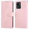 For Realme C30 4G/C30s 4G Case Rose Flower PU Leather Wallet Phone Cover with 3 Card Slots