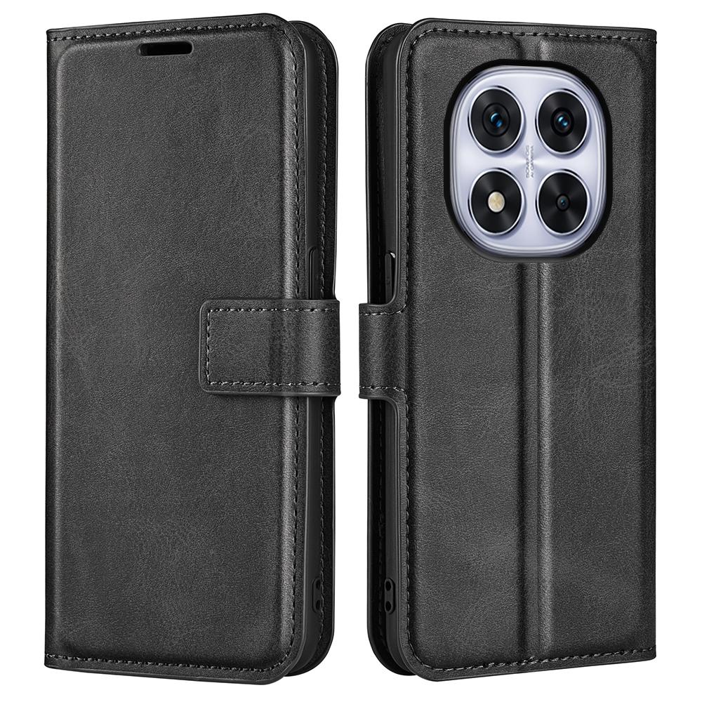 For Xiaomi Redmi Note 14 Pro 5G/Poco X7 5G Stand Case Anti-Scratch Calf Texture Leather Phone Cover