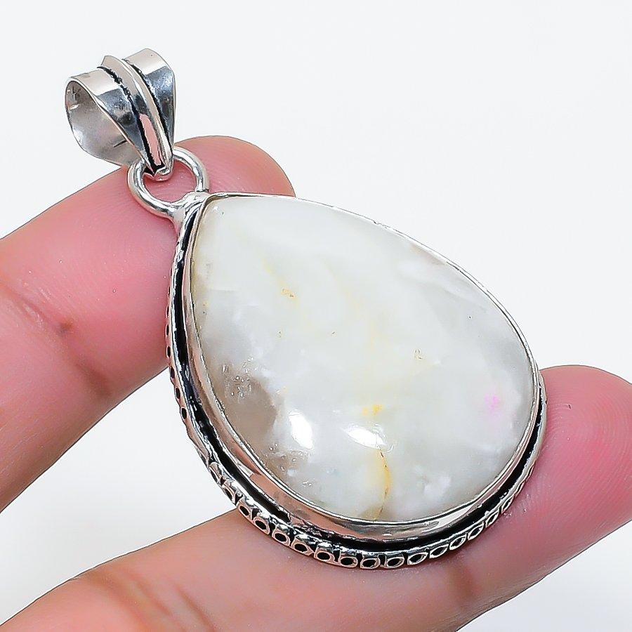 Natural Moonstone Gemstone Handmade 925 Sterling Silver Pendant 1.85 AP-15647