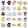 50 Sanrio Cartoon Stickers: Kuromi, Pompompurin, Suitcase, Water Cup, Guitar, & Little Mochi Designs