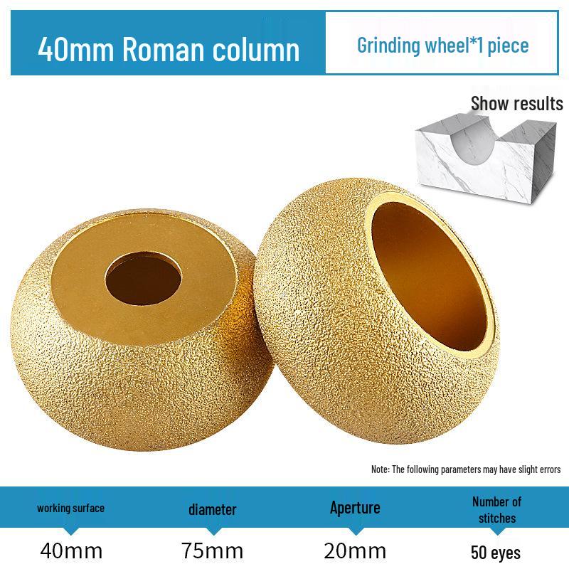 Stone Grinding Wheel for Marble & Granite: Chamfering, Grooving, Rounding, Arc Angle Grinder Head