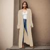 New Loose Knitted Cardigan with Pockets, Long Twisted Sweater and Thick Coat for Women In Autumn and Winter