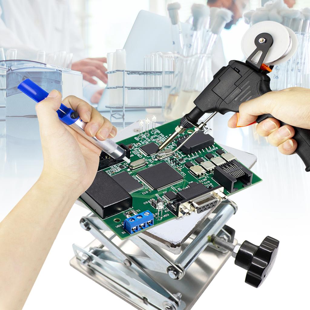 Stainless Steel Lift Tables Mini Portable Lab Lifting Platform Stand Rack for Chemistry Biology Experience Soldering