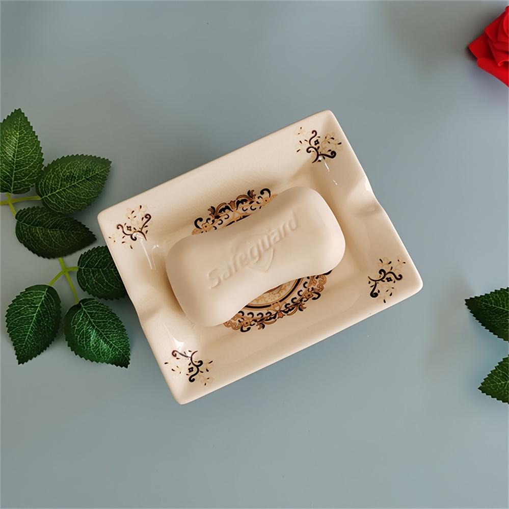 Vintage Ceramic Soap Dish for Cross-Border Export, European-Style Personalized Soap Holder for Bathroom & Laundry Room