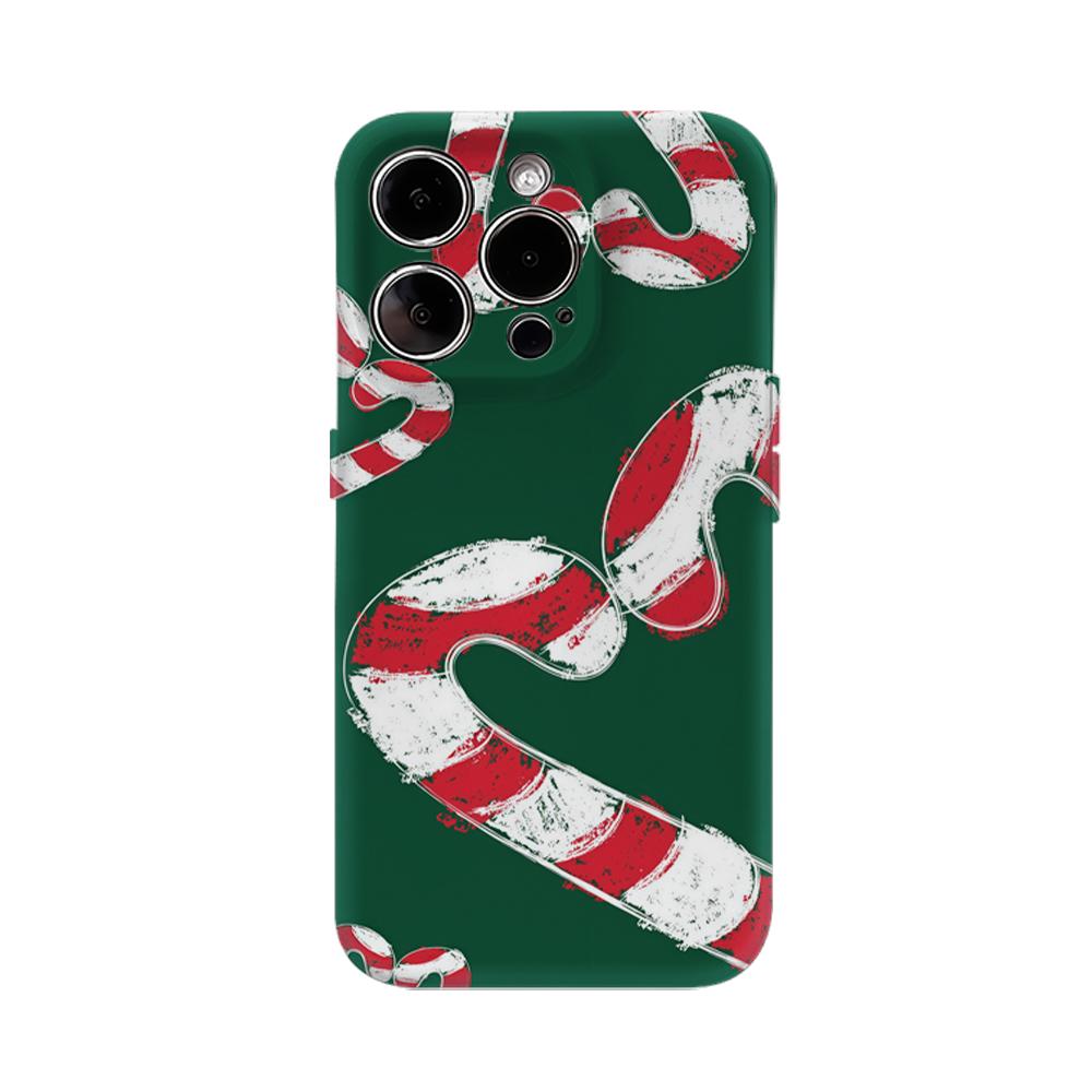 

Christmas Candy Cane Hearts Phone Case for IPhone 16 15 14 13 12 11 X XS XR XSMAX 7 8 Pro Max Plus Double-layer Back Cover IPHONEXSMAX