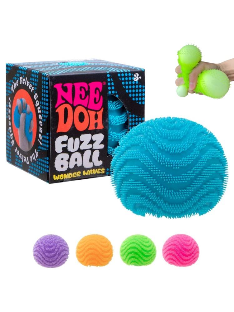 Schylling NeeDoh Fuzz Ball Series Fun Soft Stress Relief Ball Sensory Fidget Desktop Decor Gift Toy