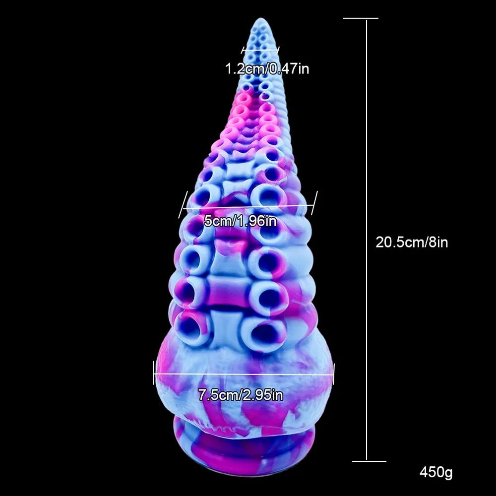 Huge Silicone Anal Dildo for Women Masturbation Octopus Tentacle Anal Plug Prostate Massage Buttplug Sex Toy 18+ Anal Dilatation