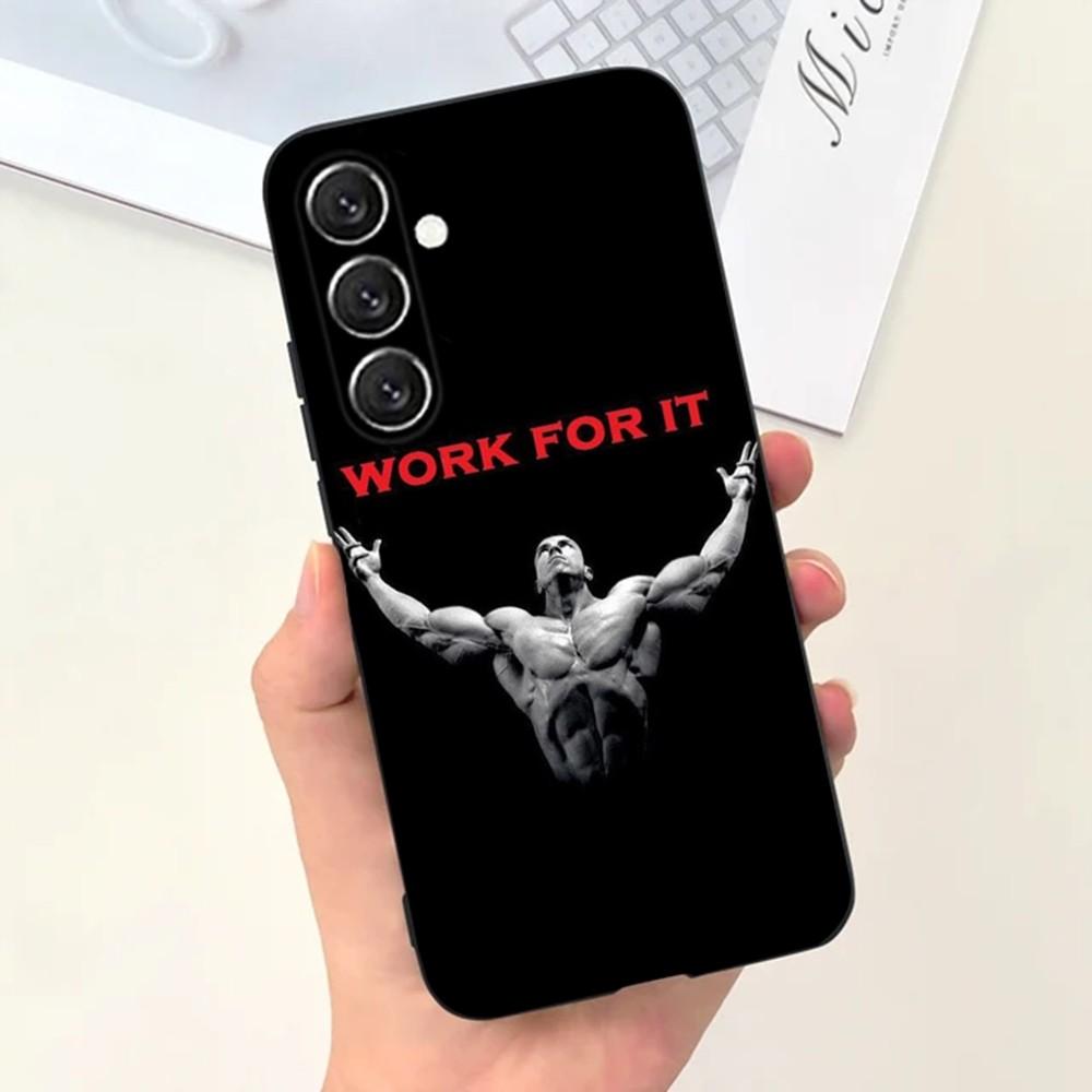 Bodybuilding Gym Fitness Handyhülle Handyhülle Für Samsung S25,S24,S21,S22,S23,S30,Ultra,S20,Plus,Fe,Lite,Note,10,5G Schwarze Hülle